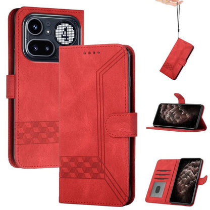 Cubic Skin Feel Flip Leather Phone Case, For Nothing Phone 4a Pro, For Nothing Phone 4a, For Nothing Phone 3a, For Nothing Phone 3a Pro, For Nothing Phone 2a