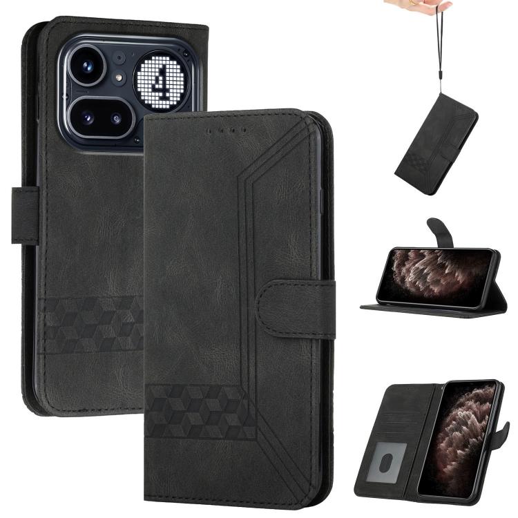 Cubic Skin Feel Flip Leather Phone Case, For Nothing Phone 4a Pro, For Nothing Phone 4a, For Nothing Phone 3a, For Nothing Phone 3a Pro, For Nothing Phone 2a