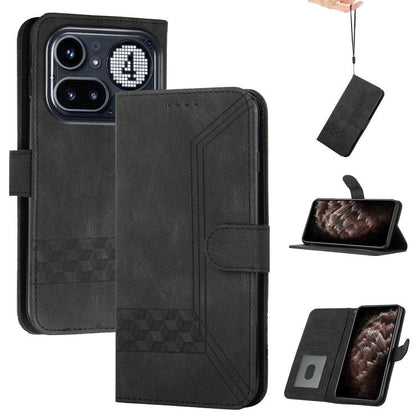 Cubic Skin Feel Flip Leather Phone Case, For Nothing Phone 4a Pro, For Nothing Phone 4a, For Nothing Phone 3a, For Nothing Phone 3a Pro, For Nothing Phone 2a