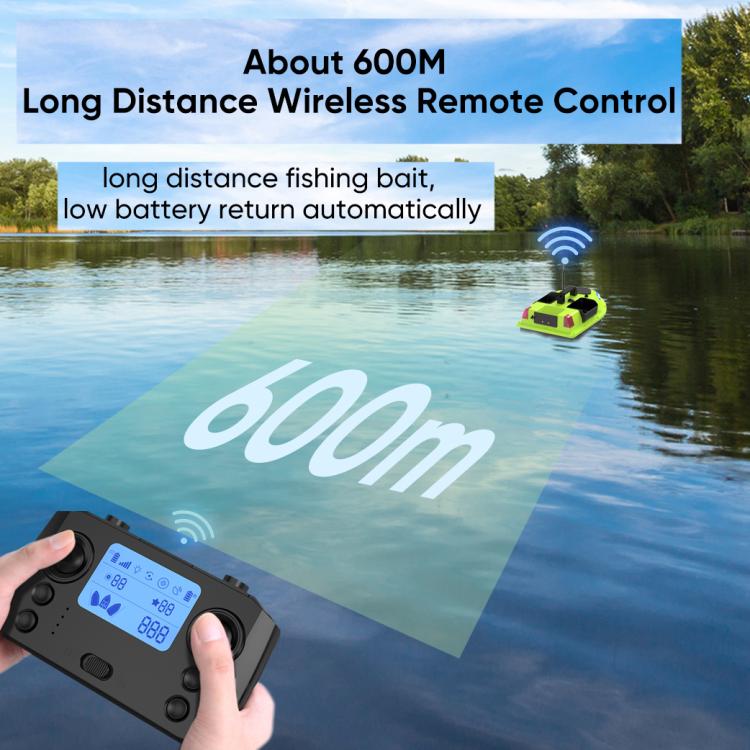 D20 Three Hoppers Smart Control Fishing Bait Boat Support GPS Built-in Light Strip, US Plug, EU Plug, UK Plug