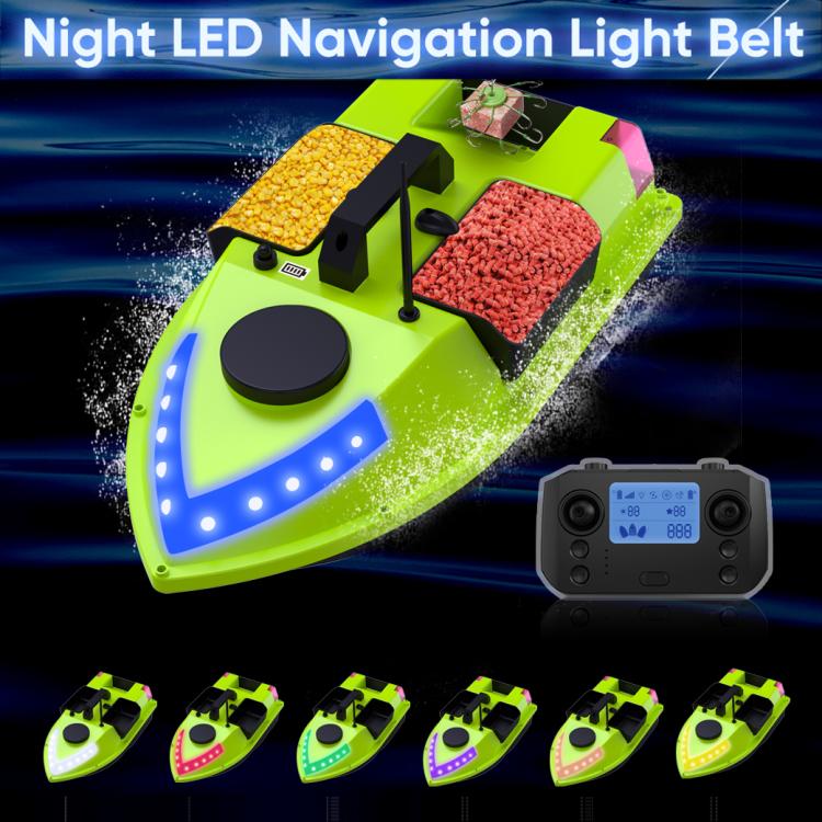 D20 Three Hoppers Smart Control Fishing Bait Boat Support GPS Built-in Light Strip, US Plug, EU Plug, UK Plug