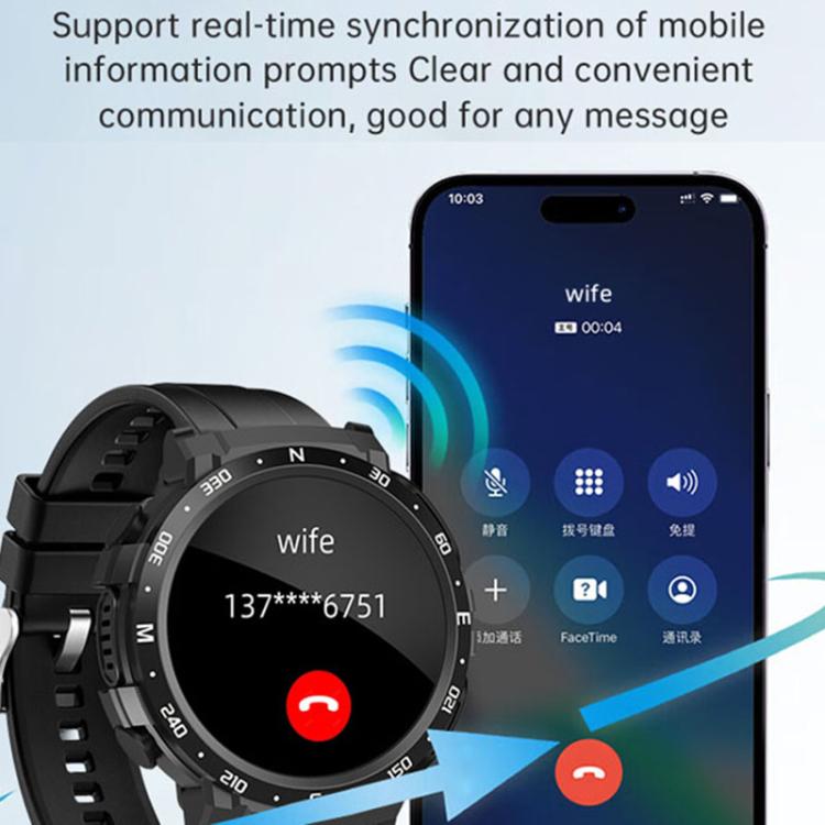 Montre intelligente Bluetooth double mode Q10, avec écouteurs, 1,52 pouces, prend en charge les appels Bluetooth / la fréquence cardiaque, Q10
