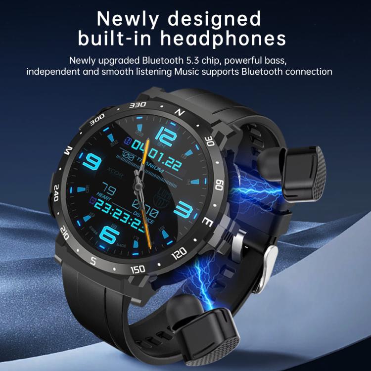 Montre intelligente Bluetooth double mode Q10, avec écouteurs, 1,52 pouces, prend en charge les appels Bluetooth / la fréquence cardiaque, Q10