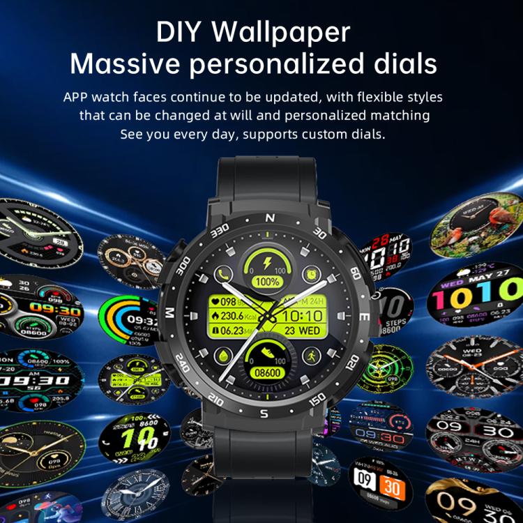 Montre intelligente Bluetooth double mode Q10, avec écouteurs, 1,52 pouces, prend en charge les appels Bluetooth / la fréquence cardiaque, Q10