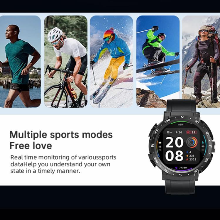 Montre intelligente Bluetooth double mode Q10, avec écouteurs, 1,52 pouces, prend en charge les appels Bluetooth / la fréquence cardiaque, Q10