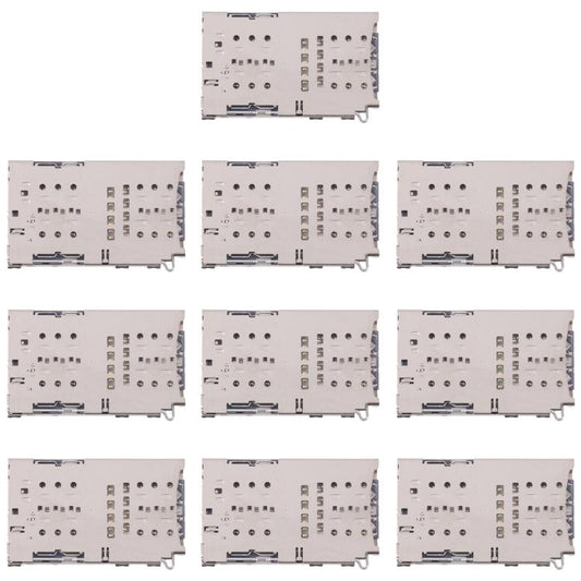 10pcs Original SIM + Micro SD Card Reader, For Galaxy A60 SM-A606, For Galaxy A10 SM-A105, For Galaxy A20 SM-A205, For Galaxy A30 SM-A305, For Galaxy Note9 SM-N960, For Galaxy S9+ SM-G965, For Galaxy S9 SM-G960, For Galaxy Note 8 SM-N950