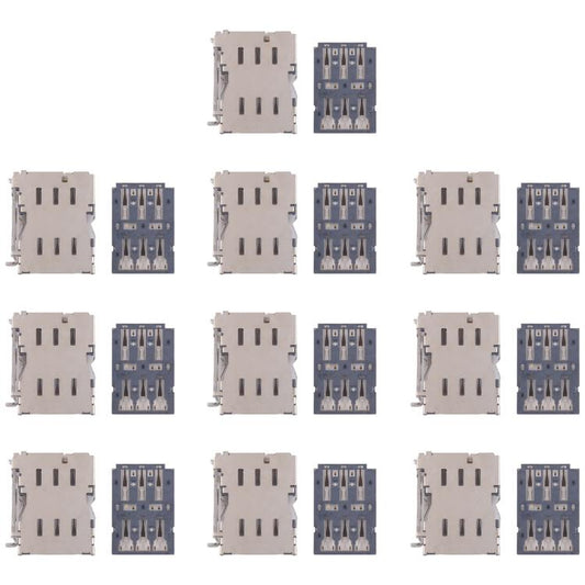 10pcs Original SIM Card Reader, For Galaxy S24 Ultra SM-S928, For Galaxy S24+ SM-S928, For Galaxy S24 SM-S921, For Galaxy S23 Ultra 5G SM-S918, For Galaxy S23+ 5G SM-S916, For Galaxy S23 5G SM-S911, For Galaxy S22 Ultra 5G SM-S908����������������������...