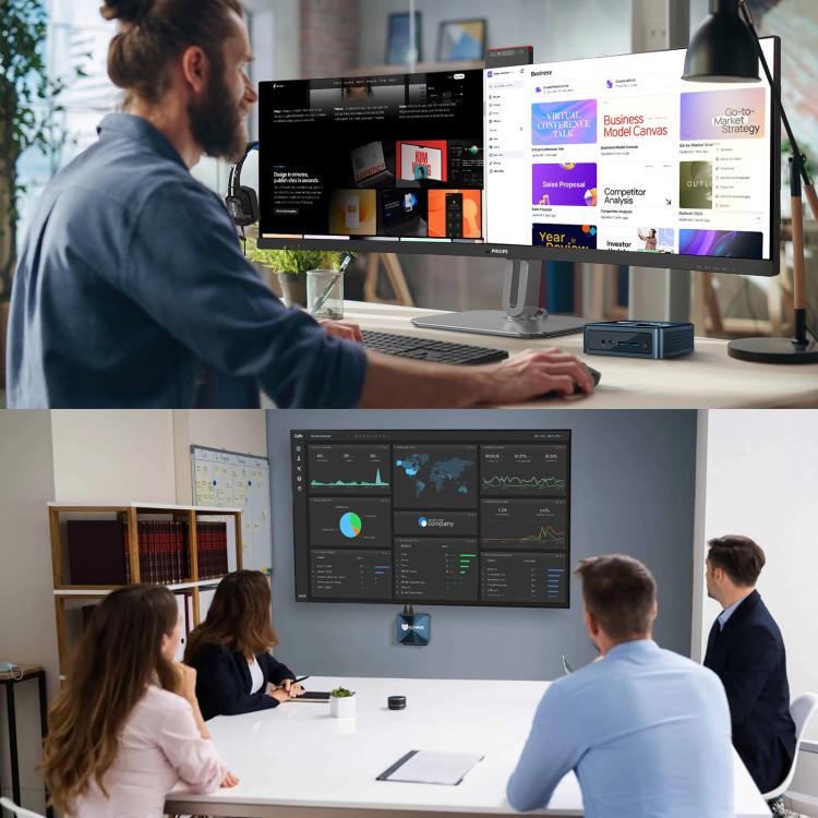 BMAX B9 Plus Windows 11 Mini PC, Intel Core i5-1250P, Support 3 Monitors Output