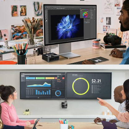 BMAX B5A Pro Windows 11 Mini PC, AMD Ryzen 7 CPU, Support 3 Monitors Output