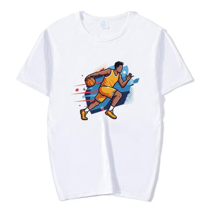 Basketball Player Printed Round Neck Modal Short Sleeve T-shirt Print On Your Demand, S, M, L, XL, XXL, XXXL, XXXXL, XXXXXL
