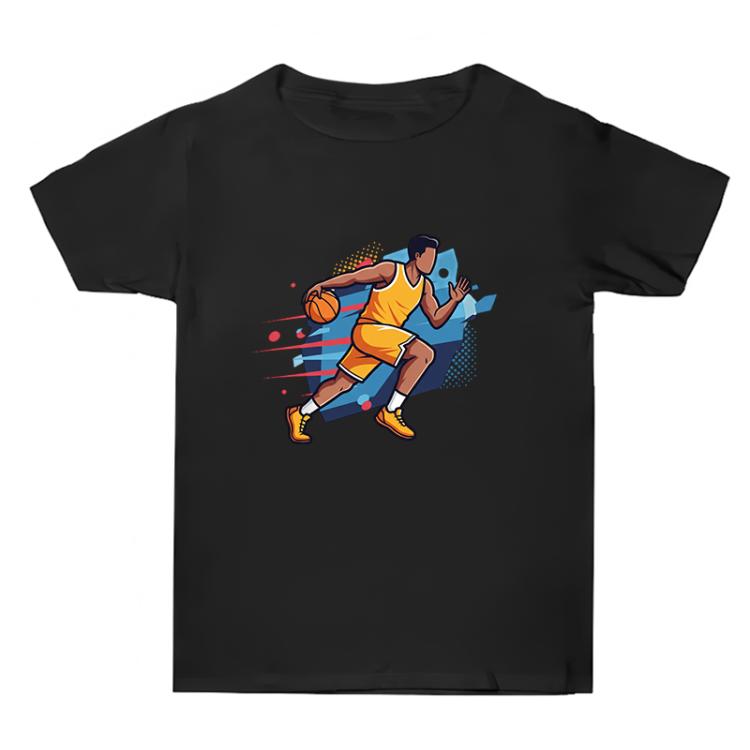 Basketball Player Printed Summer Baggy Cotton Short Sleeve T-shirt Print On Your Demand, S, M, L, XL, XXL, XXXL