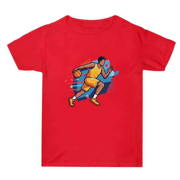 Basketball Player Printed Summer Baggy Cotton Short Sleeve T-shirt Print On Your Demand, S, M, L, XL, XXL, XXXL