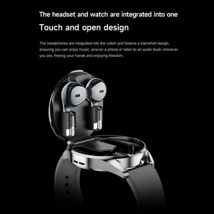D9 1.46 inch 2 in 1 Bluetooth Earphone Smart Watch, Support Bluetooth Call / NFC / Heart Rate, D9 (Silver), D9 (Black)