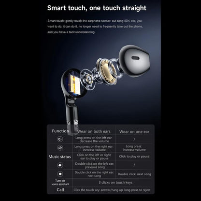 D9 1.46 inch 2 in 1 Bluetooth Earphone Smart Watch, Support Bluetooth Call / NFC / Heart Rate, D9 (Silver), D9 (Black)