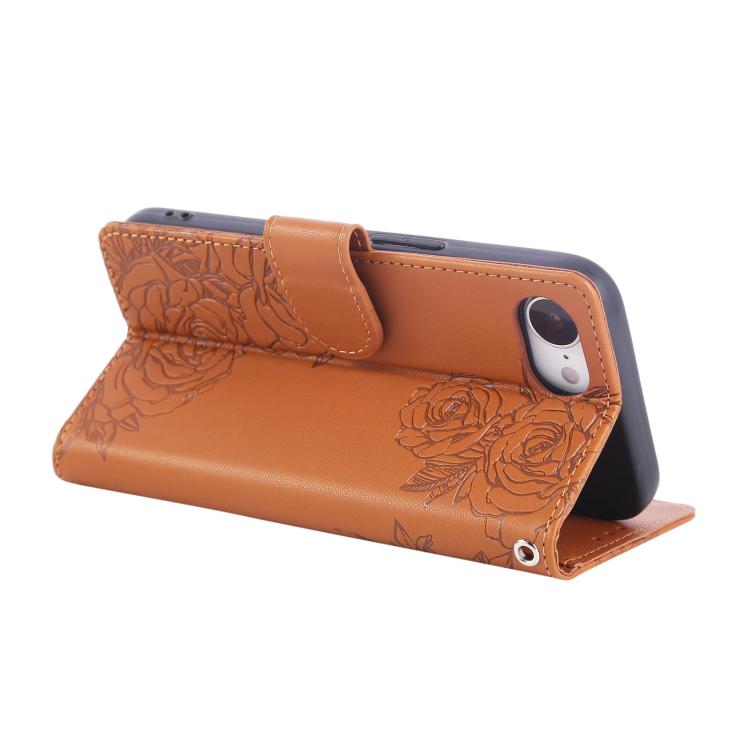 Rose Flower Embossed 3-Card Slots Leather Phone Case, For iPhone 17e / 16e, For iPhone 17 Pro Max, For iPhone 17 Pro, For iPhone 17, For iPhone Air, For iPhone 16 Pro Max, For iPhone 16 Pro, For iPhone 16 Plus, For iPhone 16, For iPhone 15 Pro Max     ...