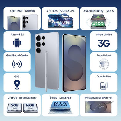 F10 / S25 Ultra, 2GB+16GB, 6.75 inch Android 8.1 MTK6753 Octa Core, Network: 3G, Dual SIM, EU Plug, US Plug, UK Plug, AU Plug