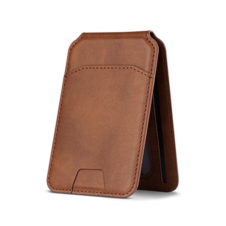 Multifunctional MagSafe Magnetic Bracket Leather Card Bag