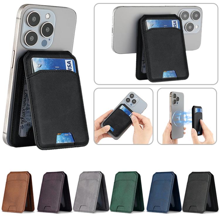 Multifunctional MagSafe Magnetic Bracket Leather Card Bag