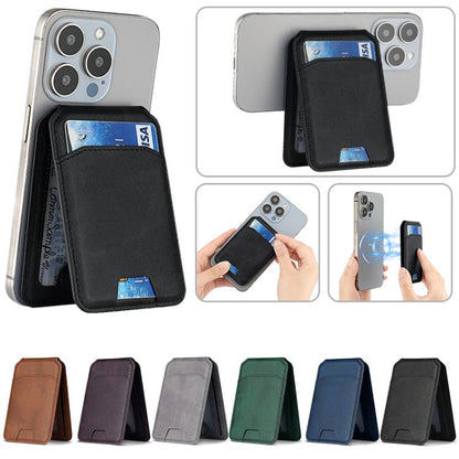 Multifunctional MagSafe Magnetic Bracket Leather Card Bag