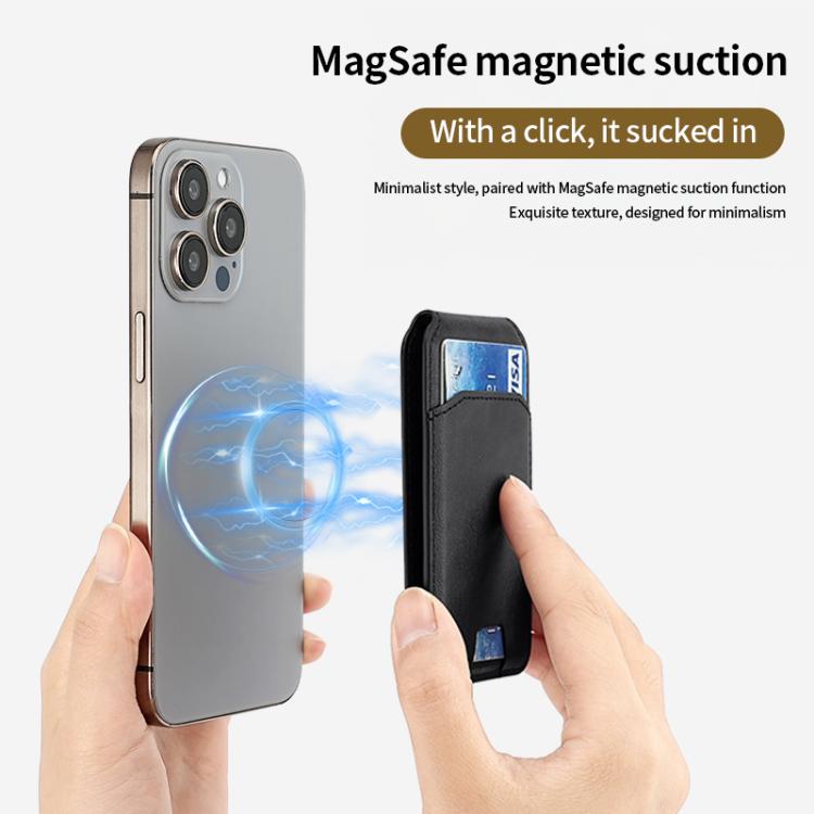 Multifunctional MagSafe Magnetic Bracket Leather Card Bag