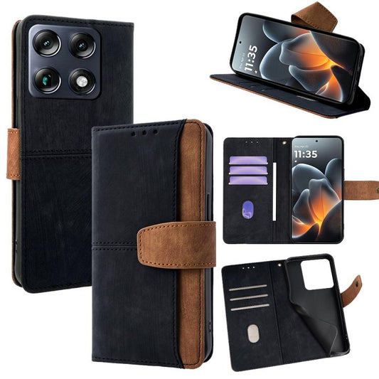 Color Stitching Skin Feel Leather RFID Blocking Phone Case, For Motorola Moto X70 Air Pro 5G, For Motorola Moto G77 5G, For Motorola Edge 70 Fusion 5G, For Motorola Moto G67 Power 5G, For Motorola Edge 70 5G, For Motorola Moto G06 4G                   ...