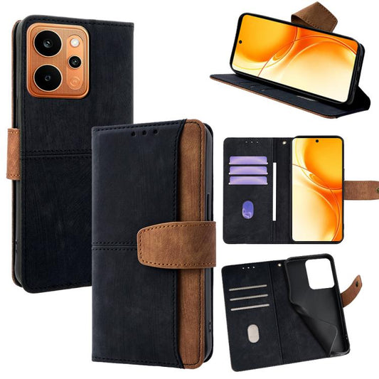 Color Stitching Skin Feel Leather RFID Blocking Phone Case, For Realme P4 Power 5G, For Realme Note 80 4G, For Realme C83 5G, For Realme Neo8 5G, For Realme 16 5G, For Realme 16 Pro+ 5G, For Realme 16 Pro 5G, For Realme GT 8 Pro Global                 ...