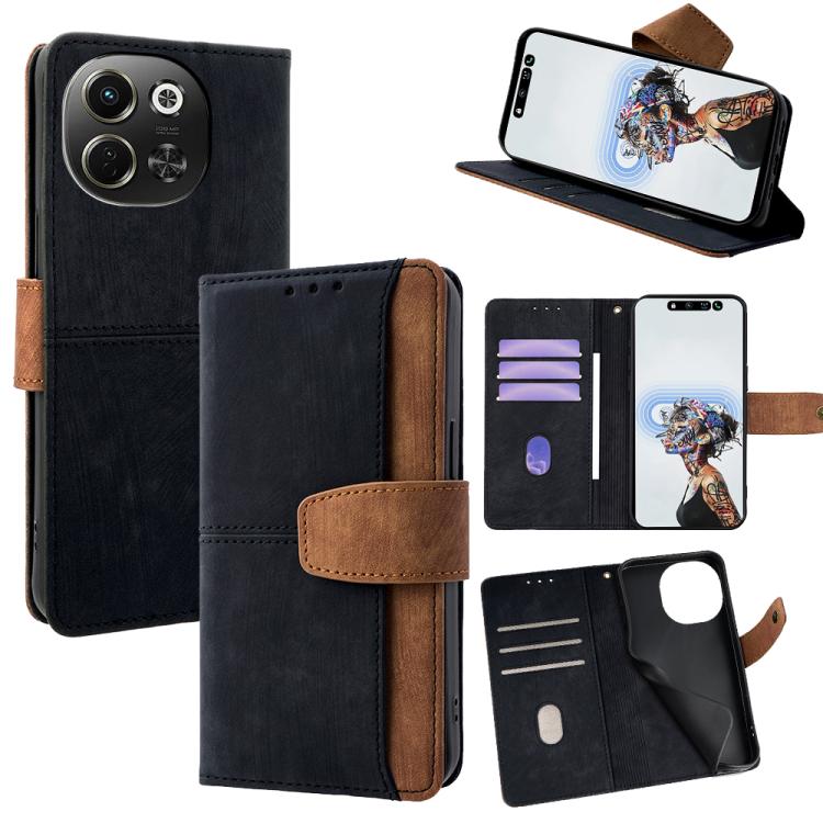 Color Stitching Skin Feel Leather RFID Blocking Phone Case, For Tecno Pova 6 Neo 5G / Spark 30 5G, For Tecno Spark 30 4G