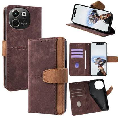 Color Stitching Skin Feel Leather RFID Blocking Phone Case, For Tecno Pova 6 Neo 5G / Spark 30 5G, For Tecno Spark 30 4G