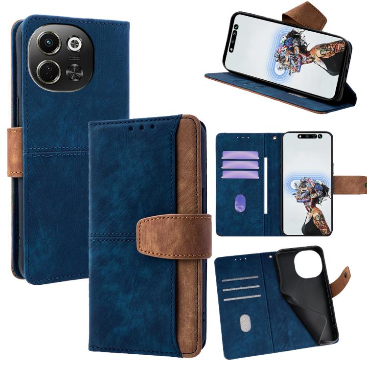 Color Stitching Skin Feel Leather RFID Blocking Phone Case, For Tecno Pova 6 Neo 5G / Spark 30 5G, For Tecno Spark 30 4G