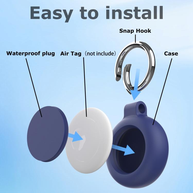 Wave Protective Protective Case Cover with Keychain, For AirTag