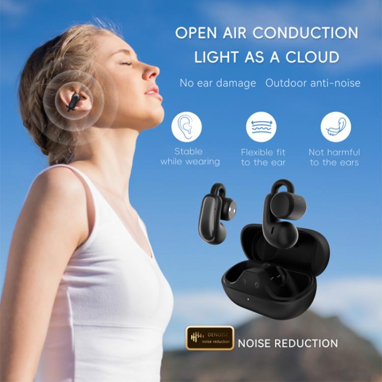 F18 Ear-Hook ANC Noise Reduction Air Conduction HIFI BT 5.4 Wireless Earphones, F18 (Black), F18 (White), F18 (Purple)
