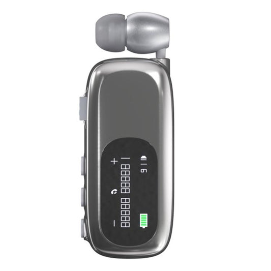 K75 Long Battery Life Business Collar Clip Type Single Ear Bluetooth Earphones