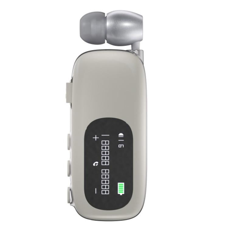 K75 Long Battery Life Business Collar Clip Type Single Ear Bluetooth Earphones