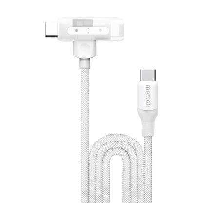 MOMAX DL56 1-Link Flow 60W Type-C to Type-C and 8 Pin Fast Charging Cable, Length:1.5m