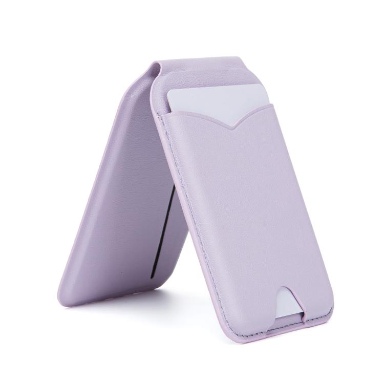 Hinge Mirror Phone Holder Leather Card Bag