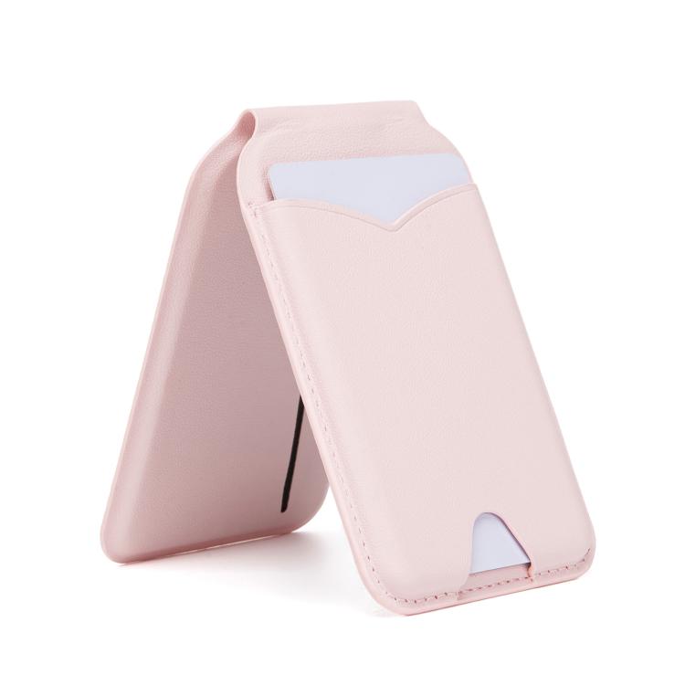 Hinge Mirror Phone Holder Leather Card Bag