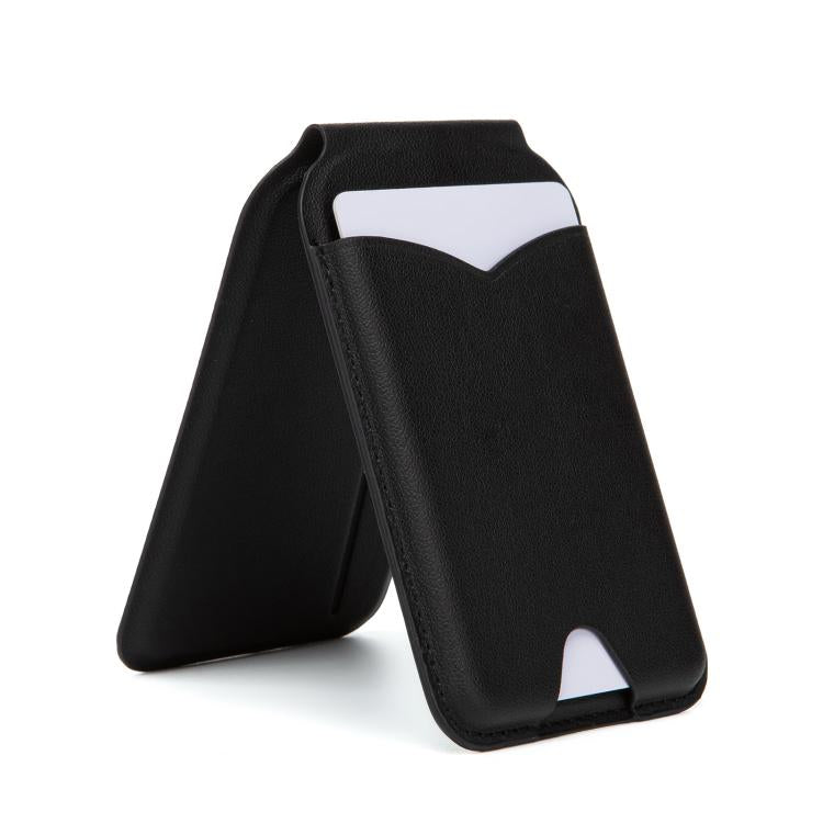 Hinge Mirror Phone Holder Leather Card Bag