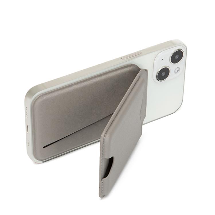 Hinge Mirror Phone Holder Leather Card Bag