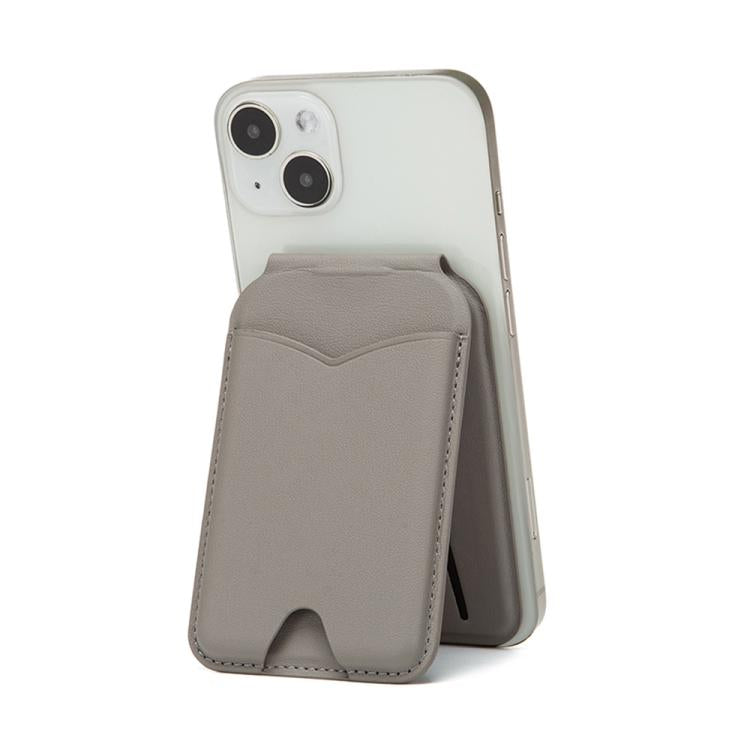 Hinge Mirror Phone Holder Leather Card Bag