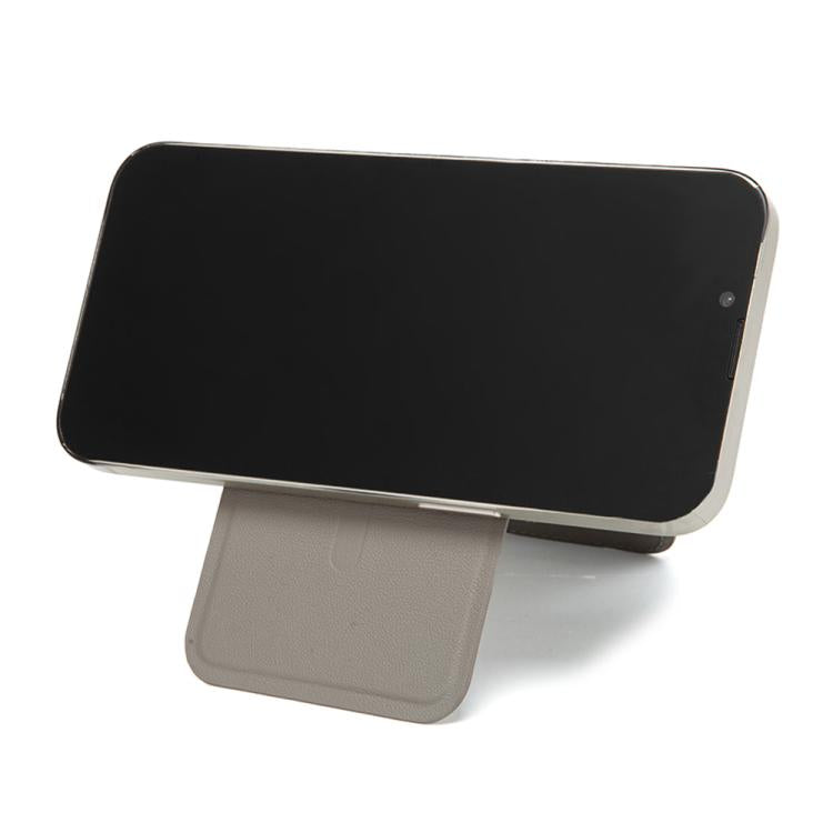 Hinge Mirror Phone Holder Leather Card Bag