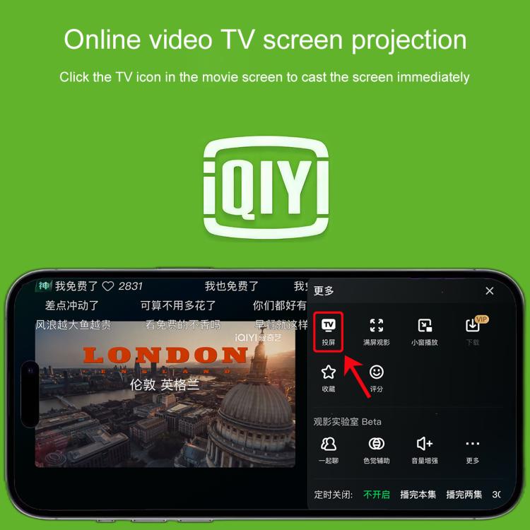 Measy A30 1080P HD HDMI Phone Wireless Screen Projector For PC / Phone, 1080P