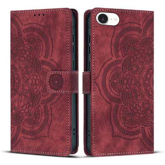 Mandala Embossed Retro Frosted Leather Phone Case, For iPhone 17e / 16e, For iPhone 17 Pro Max, For iPhone 17 Pro, For iPhone 17, For iPhone Air, For iPhone 16 Pro Max, For iPhone 16 Pro, For iPhone 16 Plus, For iPhone 16, For iPhone 15 Pro Max