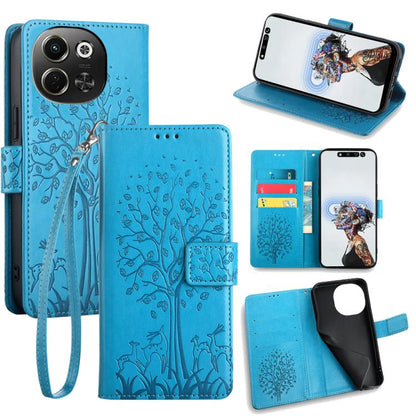 Tree & Deer Embossed Leather Phone Case, For Tecno Pova Curve 2 5G, For Tecno Camon 50 Pro 4G, For Tecno Camon 50 4G, For Tecno Pova Slim 5G, For Tecno Pova 7 Pro 5G, For Tecno Pova 7 5G, For Tecno Spark 40 Pro+ 4G, For Tecno Spark 40 Pro 4G           ...