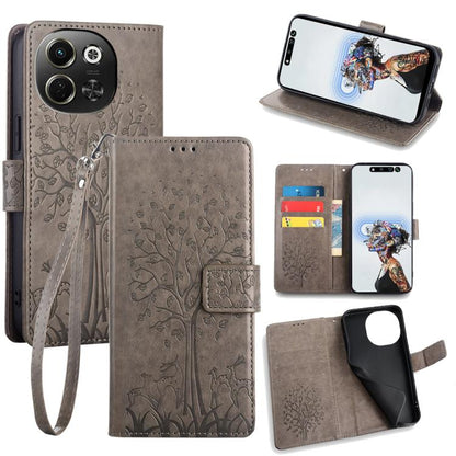 Tree & Deer Embossed Leather Phone Case, For Tecno Pova Curve 2 5G, For Tecno Camon 50 Pro 4G, For Tecno Camon 50 4G, For Tecno Pova Slim 5G, For Tecno Pova 7 Pro 5G, For Tecno Pova 7 5G, For Tecno Spark 40 Pro+ 4G, For Tecno Spark 40 Pro 4G           ...