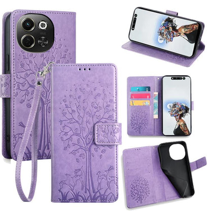 Tree & Deer Embossed Leather Phone Case, For Tecno Pova Curve 2 5G, For Tecno Camon 50 Pro 4G, For Tecno Camon 50 4G, For Tecno Pova Slim 5G, For Tecno Pova 7 Pro 5G, For Tecno Pova 7 5G, For Tecno Spark 40 Pro+ 4G, For Tecno Spark 40 Pro 4G           ...
