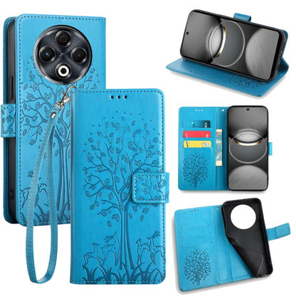 Tree & Deer Embossed Leather Phone Case, For Tecno Pova Curve 2 5G, For Tecno Camon 50 Pro 4G, For Tecno Camon 50 4G, For Tecno Pova Slim 5G, For Tecno Pova 7 Pro 5G, For Tecno Pova 7 5G, For Tecno Spark 40 Pro+ 4G, For Tecno Spark 40 Pro 4G           ...