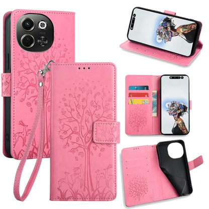Tree & Deer Embossed Leather Phone Case, For Tecno Pova Curve 2 5G, For Tecno Camon 50 Pro 4G, For Tecno Camon 50 4G, For Tecno Pova Slim 5G, For Tecno Pova 7 Pro 5G, For Tecno Pova 7 5G, For Tecno Spark 40 Pro+ 4G, For Tecno Spark 40 Pro 4G           ...