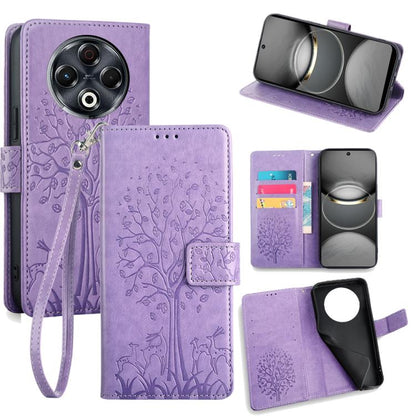 Tree & Deer Embossed Leather Phone Case, For Tecno Pova Curve 2 5G, For Tecno Camon 50 Pro 4G, For Tecno Camon 50 4G, For Tecno Pova Slim 5G, For Tecno Pova 7 Pro 5G, For Tecno Pova 7 5G, For Tecno Spark 40 Pro+ 4G, For Tecno Spark 40 Pro 4G           ...