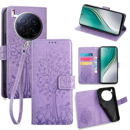 Tree & Deer Embossed Leather Phone Case, For Tecno Pova Curve 2 5G, For Tecno Camon 50 Pro 4G, For Tecno Camon 50 4G, For Tecno Pova Slim 5G, For Tecno Pova 7 Pro 5G, For Tecno Pova 7 5G, For Tecno Spark 40 Pro+ 4G, For Tecno Spark 40 Pro 4G           ...