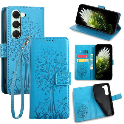 Tree & Deer Embossed Leather Phone Case, For Tecno Pova Curve 2 5G, For Tecno Camon 50 Pro 4G, For Tecno Camon 50 4G, For Tecno Pova Slim 5G, For Tecno Pova 7 Pro 5G, For Tecno Pova 7 5G, For Tecno Spark 40 Pro+ 4G, For Tecno Spark 40 Pro 4G           ...